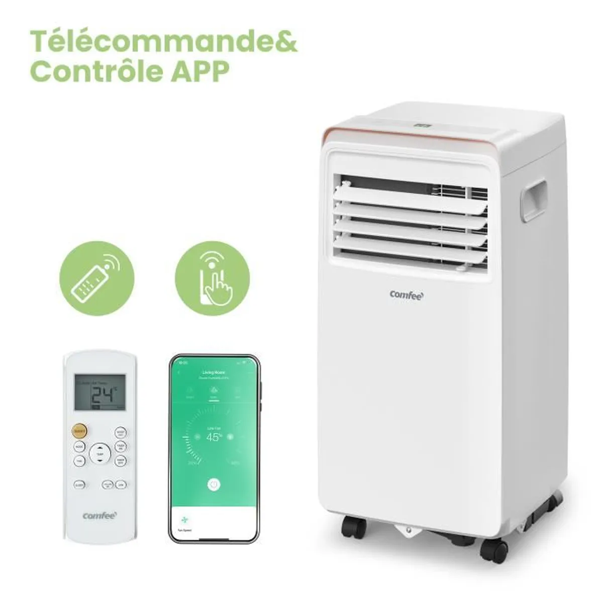COMFEE Climatiseur Mobile Mini Cool Pro 7000 BTU/h 2.0kW/h
