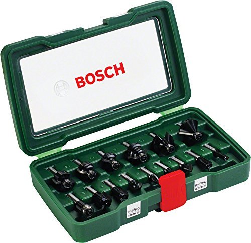 Bosch - Coffret de 15 fraises au carbure Queue 8 mm