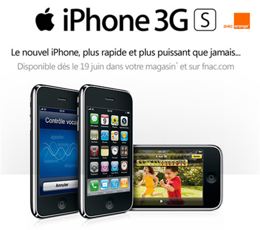 Le nouvel iPhone 3G S plus rapide et plus puissant arrive à la FNAC