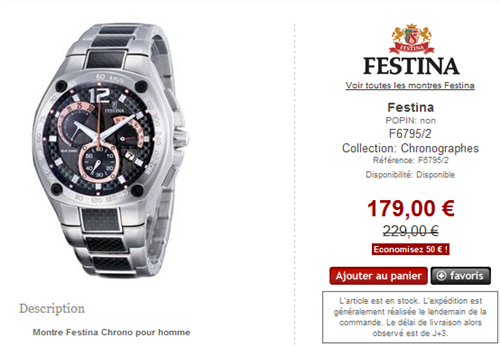 Montres and co festina promotion