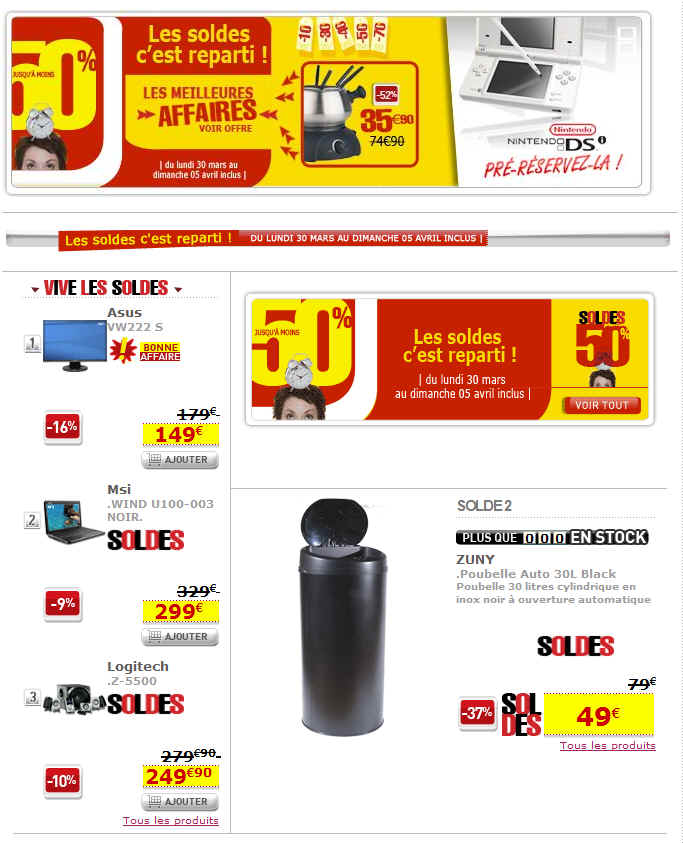 Soldes Carrefour online