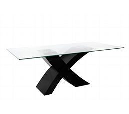 Table rectangulaire 200x100cm ELIT Noir laqué