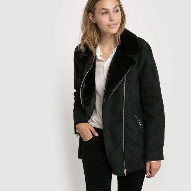 Manteau effet peau Vilier Jacket noir Vila