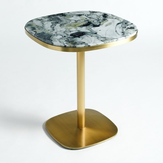 Table de bistrot marbre Lixfeld laiton vieilli Am.Pm