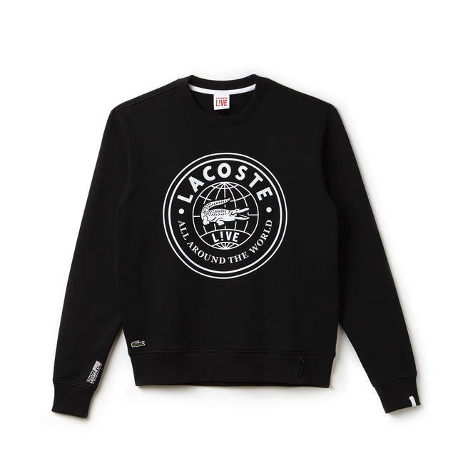Sweatshirt unisexe Lacoste LIVE en coton avec marquage logo