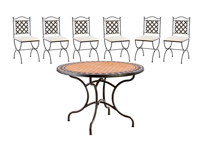 Ensemble table + 6 chaises