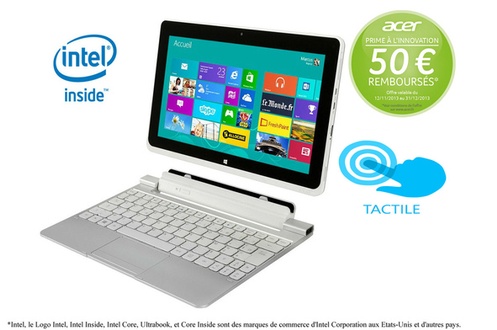 Tablette tactile Acer ICONIA W510 64 W8