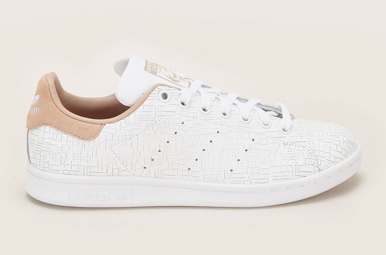 Adidas Originals Stan Smith W Sneakers en cuir texturé blanc - Monshowroom