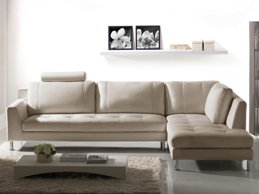 Canapé d'angle en cuir XL OLIVIA