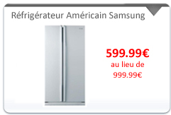 Réfrigérateur Américain Samsung Prix promo 599,99 Euros sur CDISCOUNT