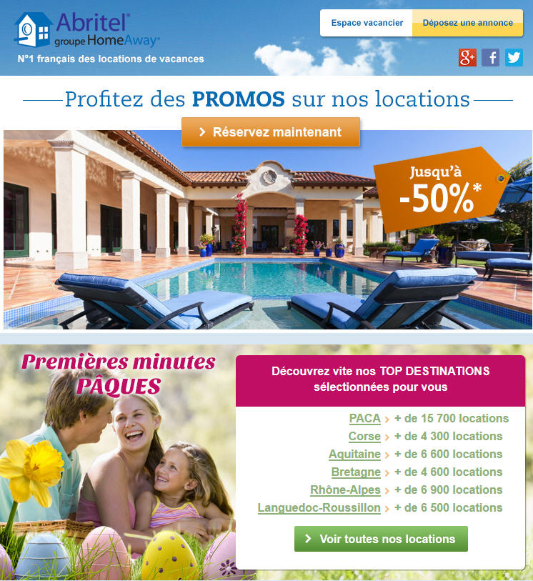 Promo Location Vacances Abritel