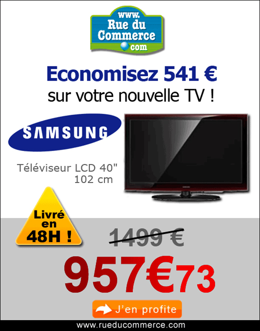 RueDuCommerce - Economisez 541 € sur votre nouvelle TV !