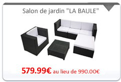 Salon de jardin La Baule Prix promo 579,99 Euros sur CDISCOUNT