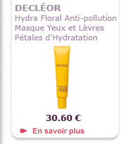 Hydra Floral Anti-pollution Masque Yeux et Lèvres Pétales d'Hydratation