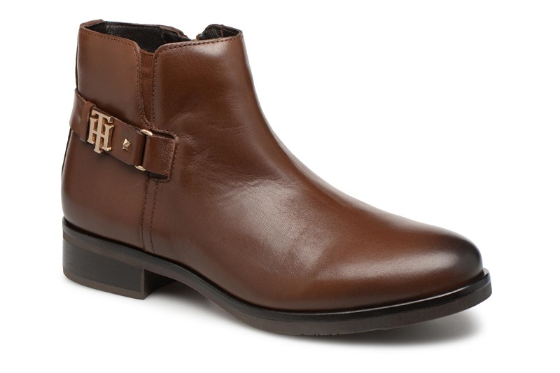 Tommy Hilfiger TH BUCKLE LEATHER BOOTIE Boots Marron