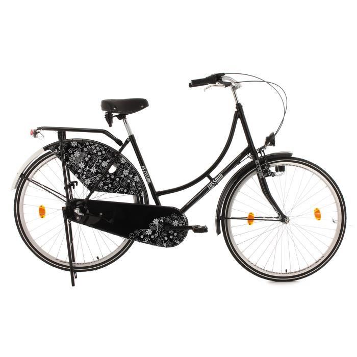 Vélo hollandais 28'' Tussaud Floraison noir TC 54