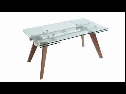 Table à manger design extensible en verre trempé ALTAMIRA