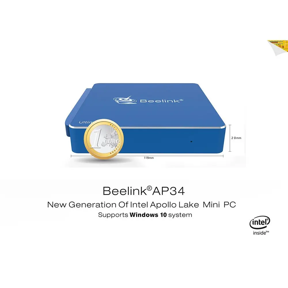 Beelink AP34 Mini PC Windows 10,DDR3 8Go 64Go