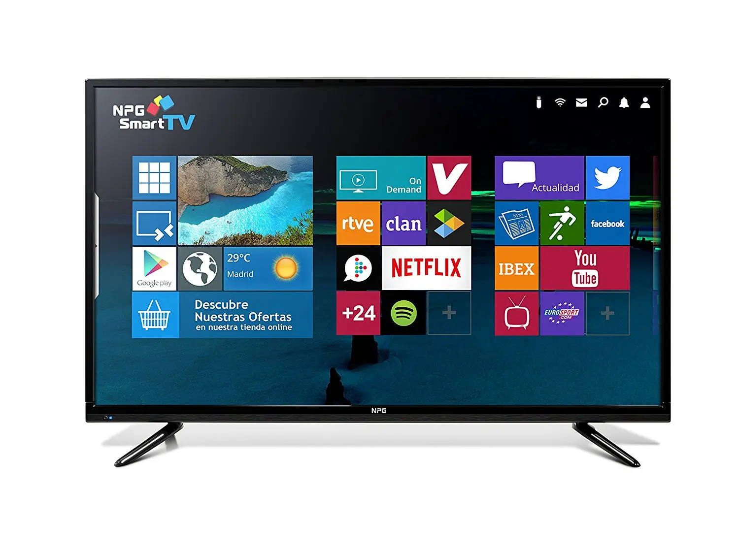 N.P.G Tvs518l43u Televiseur 43'' Uhd 4k HDR, TV pas cher Amazon