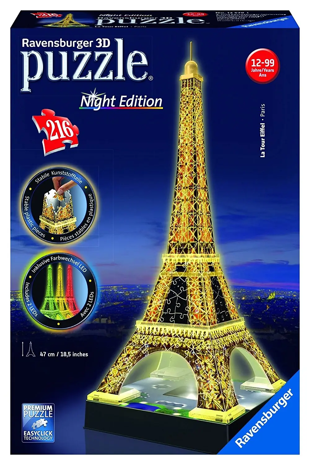 Puzzle 3D Building Ravensburger - Tour Eiffel De Nuit