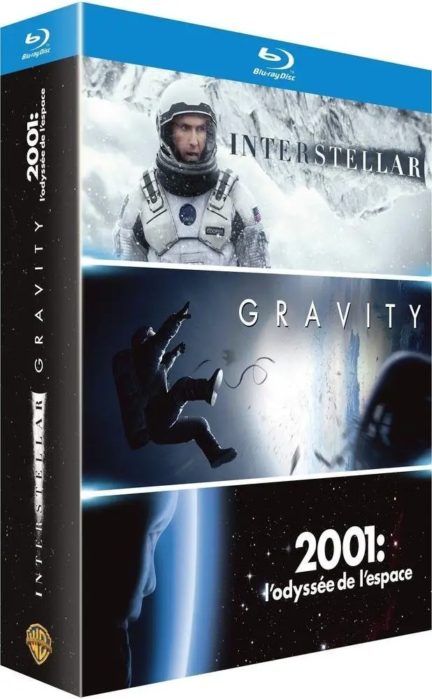 Blu-ray Interstellar + Gravity + 2001, l'odyssée de l'espace