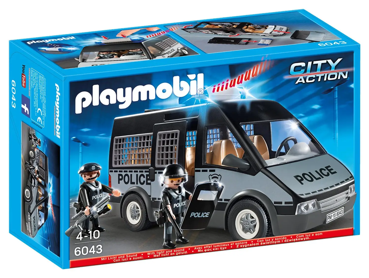 Playmobil - Voiture de patrouille de la police avec son et lumière