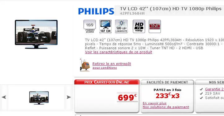HD TV 1080p Philips
