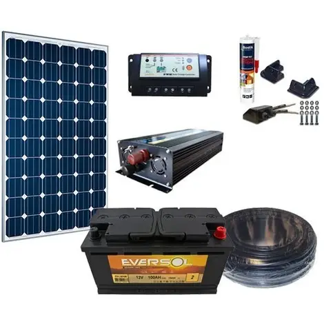 Kit Complet Solaire 12V 80W / 343Wh - ManoMano