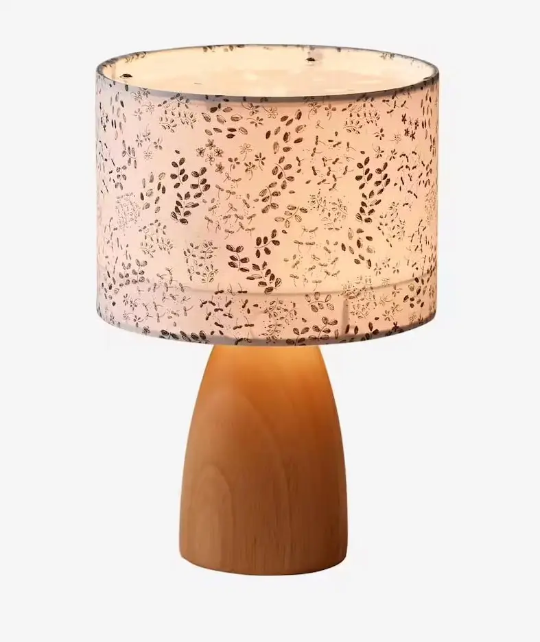  Lampe de Chevet imprimé fleur écru