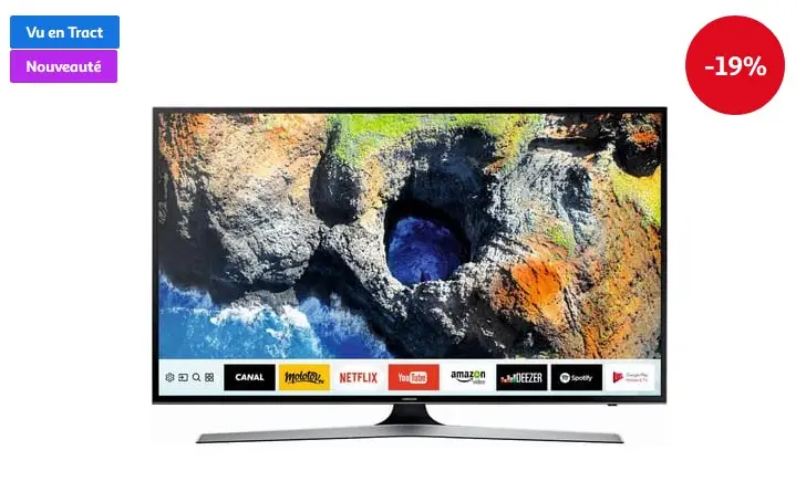 SAMSUNG UE50MU6125 TV LED UHD 125 cm pas cher - Téléviseur 4K Auchan