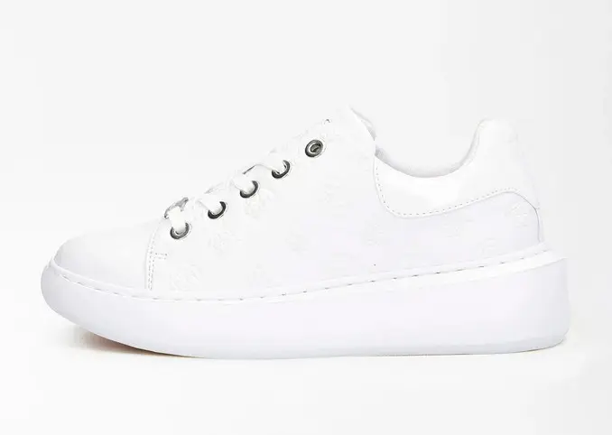 SNEAKERS BRADLY LOGO GAUFRE Guess Blanches