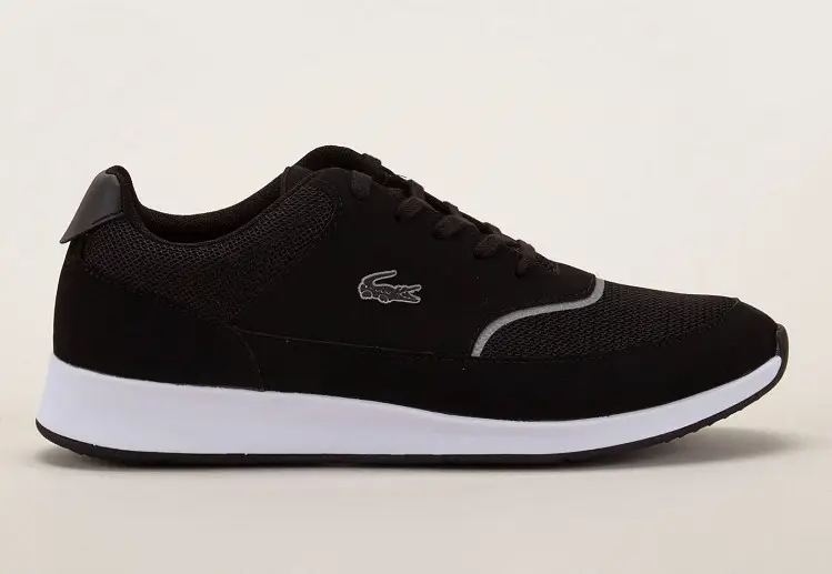 Lacoste Footwear Sneakers Chaumont Lace textile et croûte de cuir noir - Monshowroom