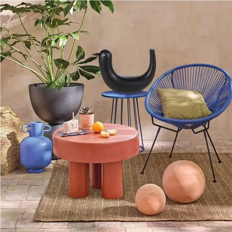Table basse de jardin ronde MELINGO terracotta - Maisons du Monde