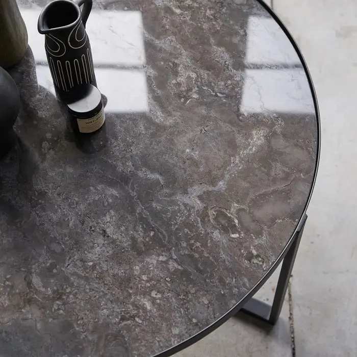 Table basse MILAN en marbre et métal pas cher - Vente Flash Table Basse Tikamoon