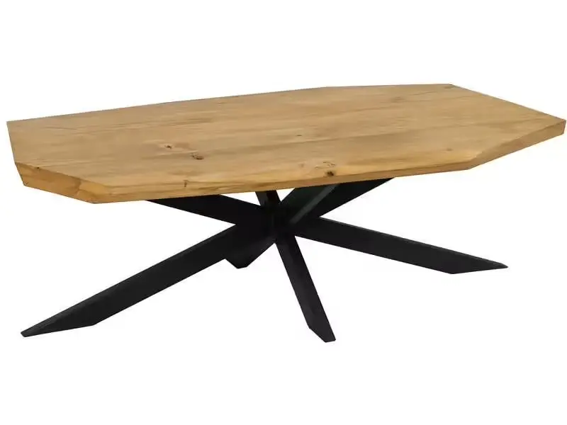 Table basse CHENY avec plateau en chêne massif pas cher - Table basse Conforama