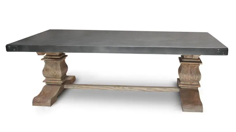 Table basse Gassin rectangulaire en bois de style industriel