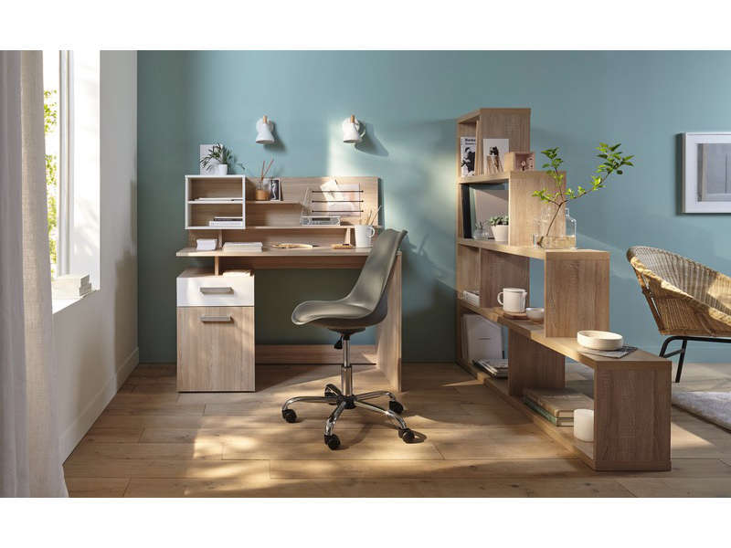 Bureau 123 cm MALICIA pas Cher - Bureau Conforama