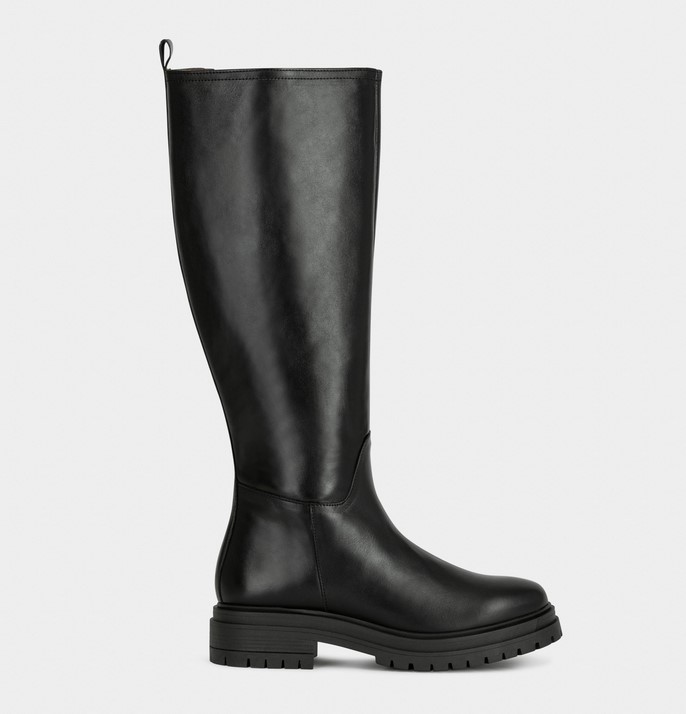 Bottes cavalières MORGAN en cuir noir - Bottes Femme Morgan