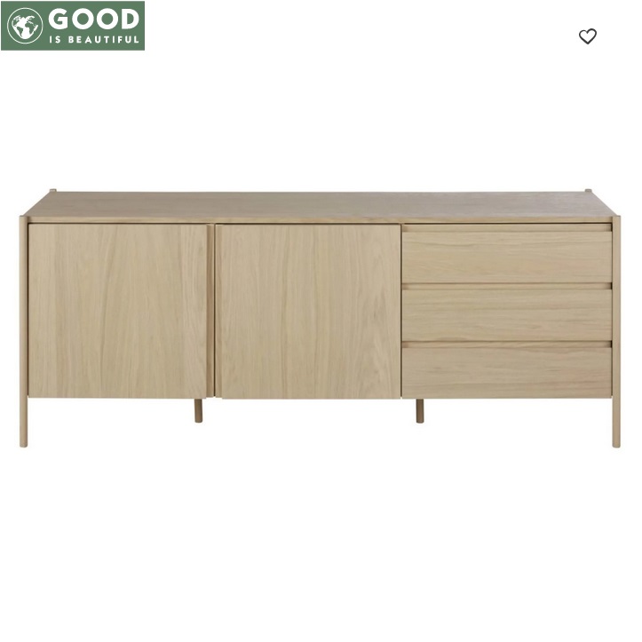 Buffet IDAHO 2 portes 3 tiroirs en bois - Buffet Maisons du Monde