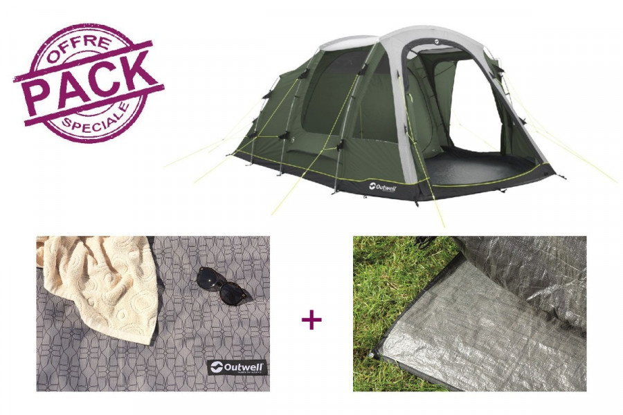 Camping Outwell Pack Tente + Tapis Outwell Springwood 5