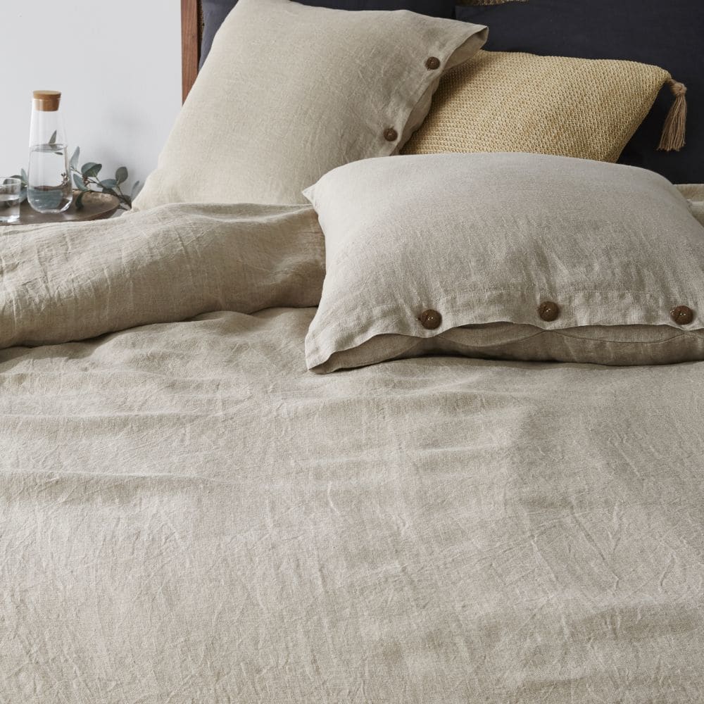 Parure de lit en chanvre beige 220x240 cm - Linge de Lit Maisons du Monde