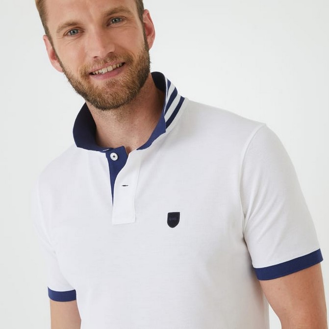 Polo en coton Pima EDEN PARK aux détails contrastés - Polo Homme Eden Park