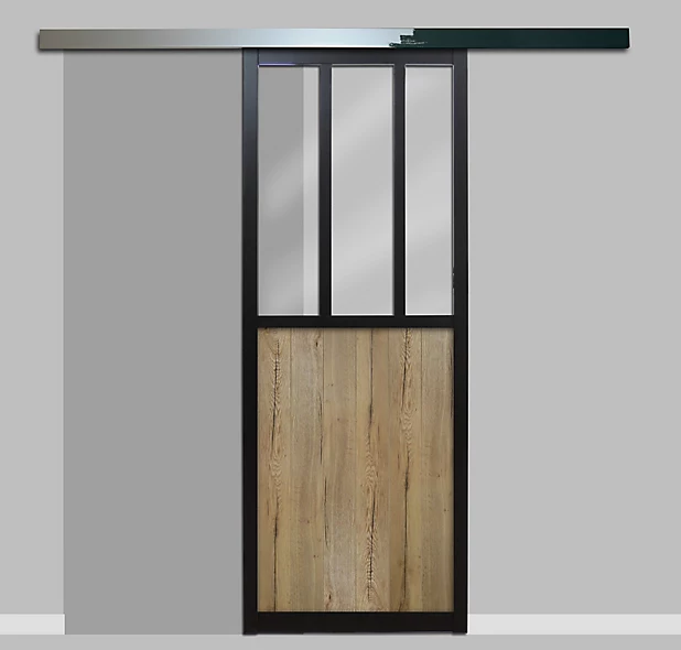 Porte Atelier Mykado 204 x 83 x 4 cm pas cher - Porte coulissante Castorama