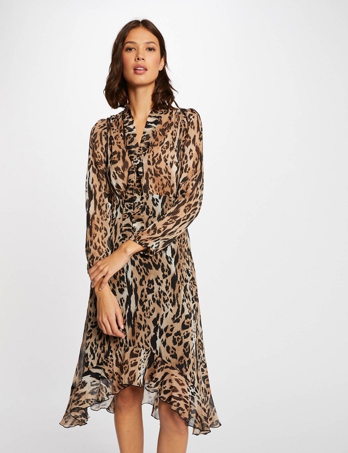 Robe évasée MORGAN imprimé animalier multico