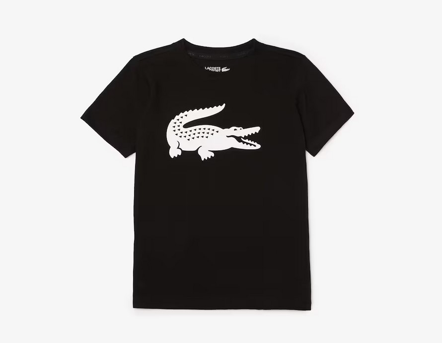 T-shirt Enfant Tennis Lacoste SPORT crocodile oversize Noir