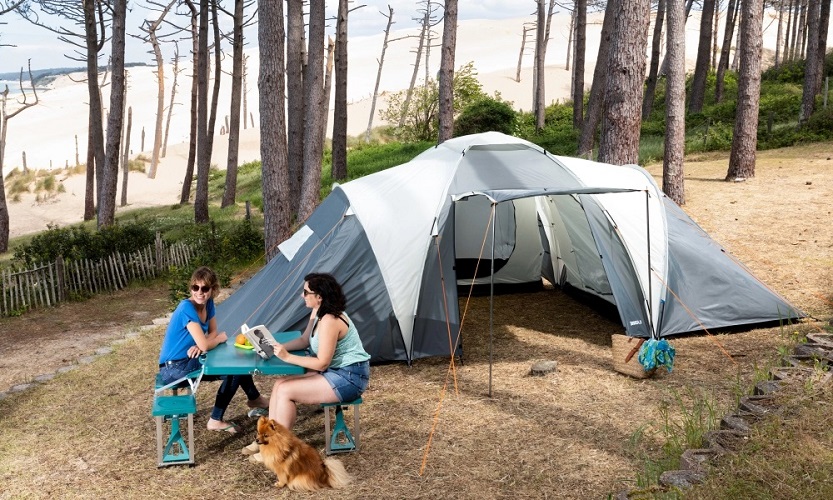 Tente de camping 6 personnes SURPASS gris pas cher - Tente Cdiscount