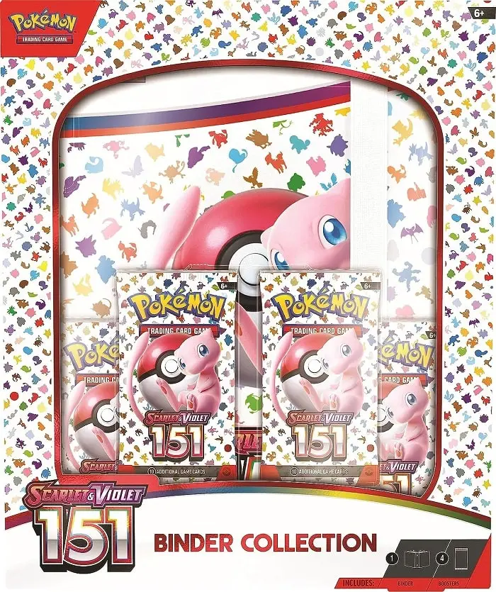 Carte à collectionner Pokémon Collection Classeur Ecarlate et Violet 151 + 4 Boosters