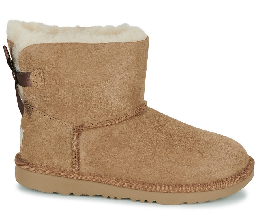 UGG BOOTS K MINI BAILEY BOW II Camel - Boots Femme Spartoo