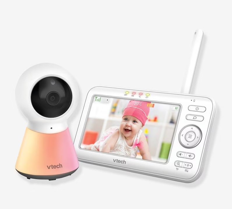 Babyphone BM5254 VTECH vidéo Safe & Sound Vidéo Color Night Light blanc pas cher - Babyphone Vertbaudet