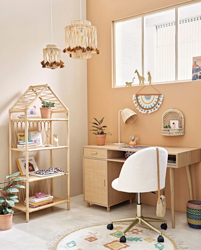 Bureau MALAGA 1 tiroir 1 niche beige - Bureau Enfant Maisons du Monde